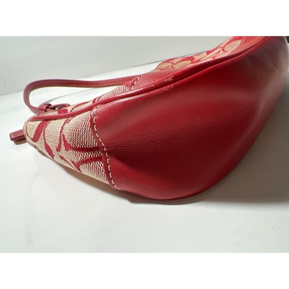 Coach Red Signature Shoulder Bag - Picture 6 of 13